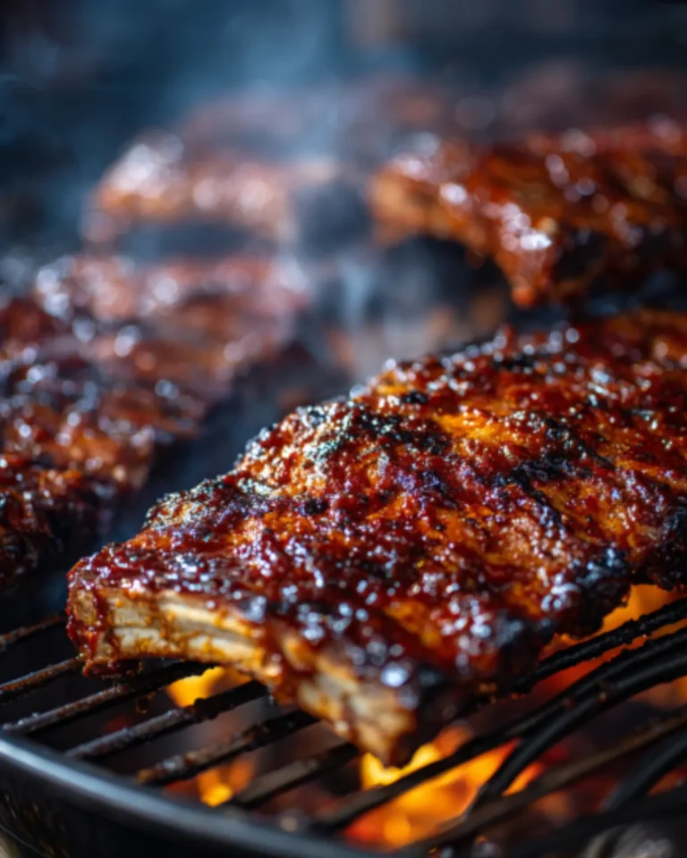 Ingredients for BBQ ribs on the grill recipe