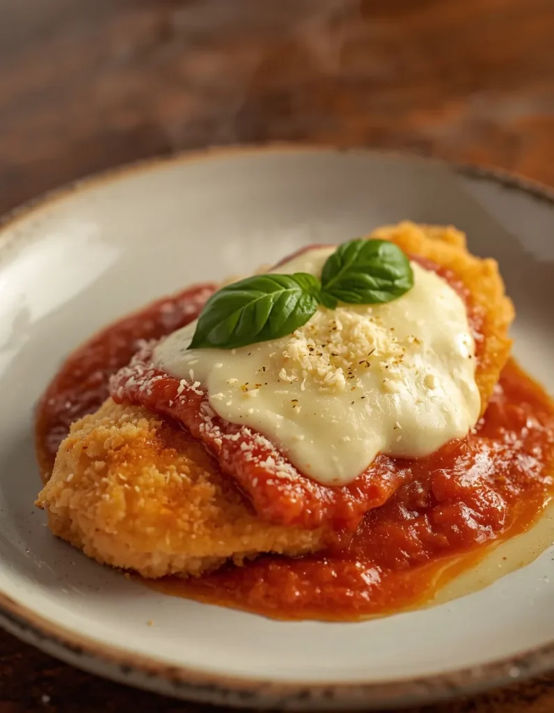 Chicken Parmesan Recipe – Crispy Breaded Chicken with Marinara & Melted Mozzarella