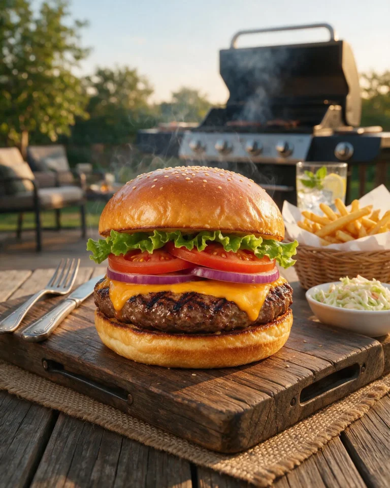Grilled Hamburger Recipe – Juicy Backyard BBQ Burger in 15 Minutes