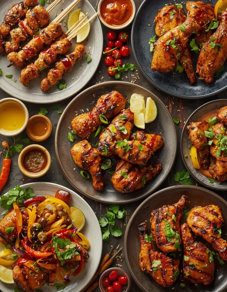 Chef John Grilled Chicken Recipes featuring an assortment of juicy grilled chicken dishes