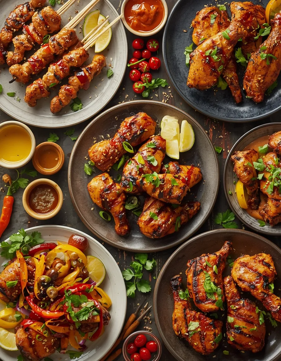 Chef John Grilled Chicken Recipes featuring an assortment of juicy grilled chicken dishes