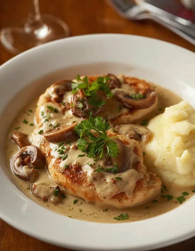 Classic Creamy Chicken Marsala with tender chicken, mushrooms, and creamy Marsala sauce